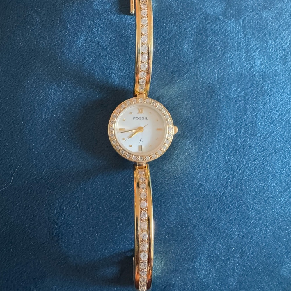Fossil Women's Gold Watch with White Dial